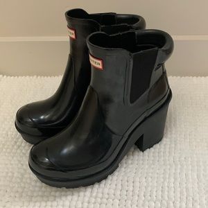 Hunter block heel boots